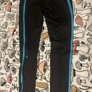 Under Armour Black Leggings with Blue Accents